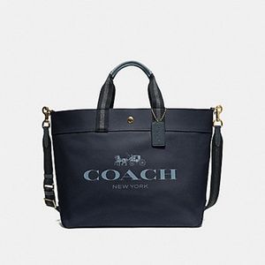 Coach Extra Large Tote with Coach Print Midnight